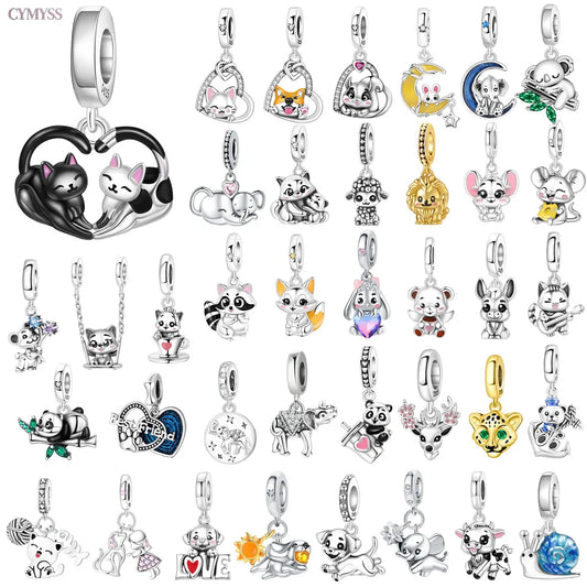 925 Sterling Silver Cute Pet Animal Pendant Charm Gift
