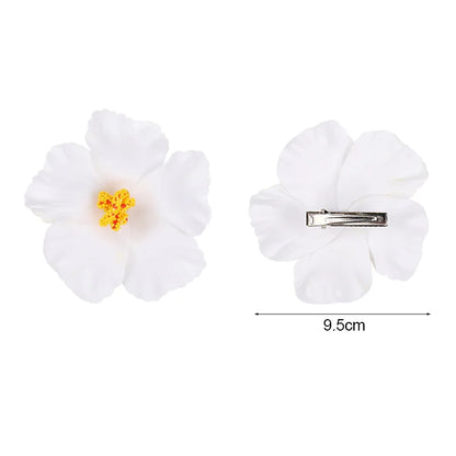 Hawaiian Flower Hair Clips Set for Summer Beach Weddings and Party Celebrations