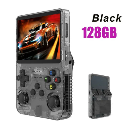 R36S 128GB Retro Handheld Game Console Linux 3.5 Inch IPS Screen Portable Pocket Player Dual Joysticks 15000 Games Expandable 64GB 256GB Kid Gift