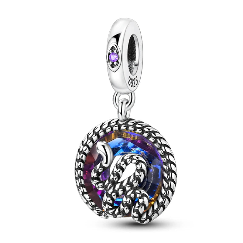 Sterling Silver Angel Mother Friendship Charm Beads for DIY Bracelets KYC358