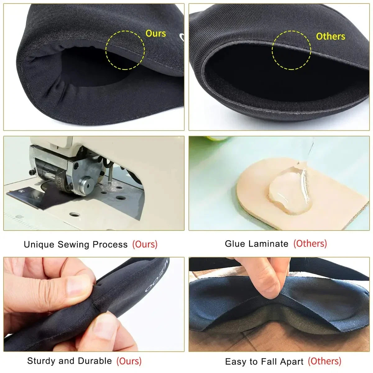 3D Contoured Sleep Mask for Men and Women Perfect Light Blocking Blindfold for Deep Rest