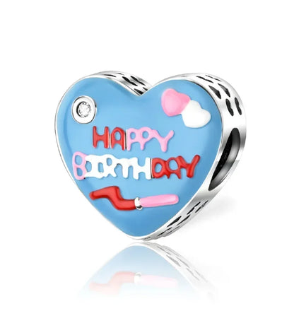925 Sterling Silver Colorful Infinite Heart Flower Charms with Zircon for Pendant Bracelet Necklace DIY Fine Jewelry