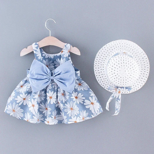 Girls 0-3 Years Old Summer Floral Print Princess Dress