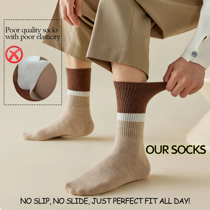 5 Pairs Antibacterial Thermal Wool Socks Men Thick Crew