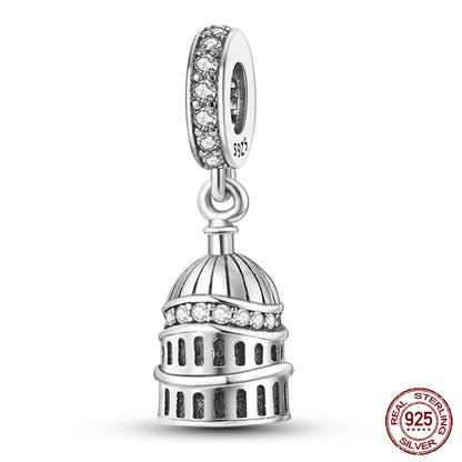 Sterling Silver Camera Coffee Cup Charm Beads for Qikaola Bracelet Jewelry DIY