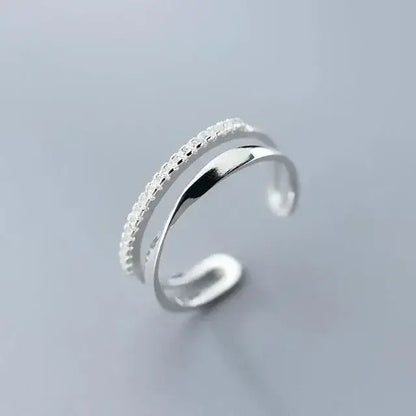BF Club 925 Sterling Silver Rings for Women Simple Gold Star Fashion Jewelry MULTI resizable