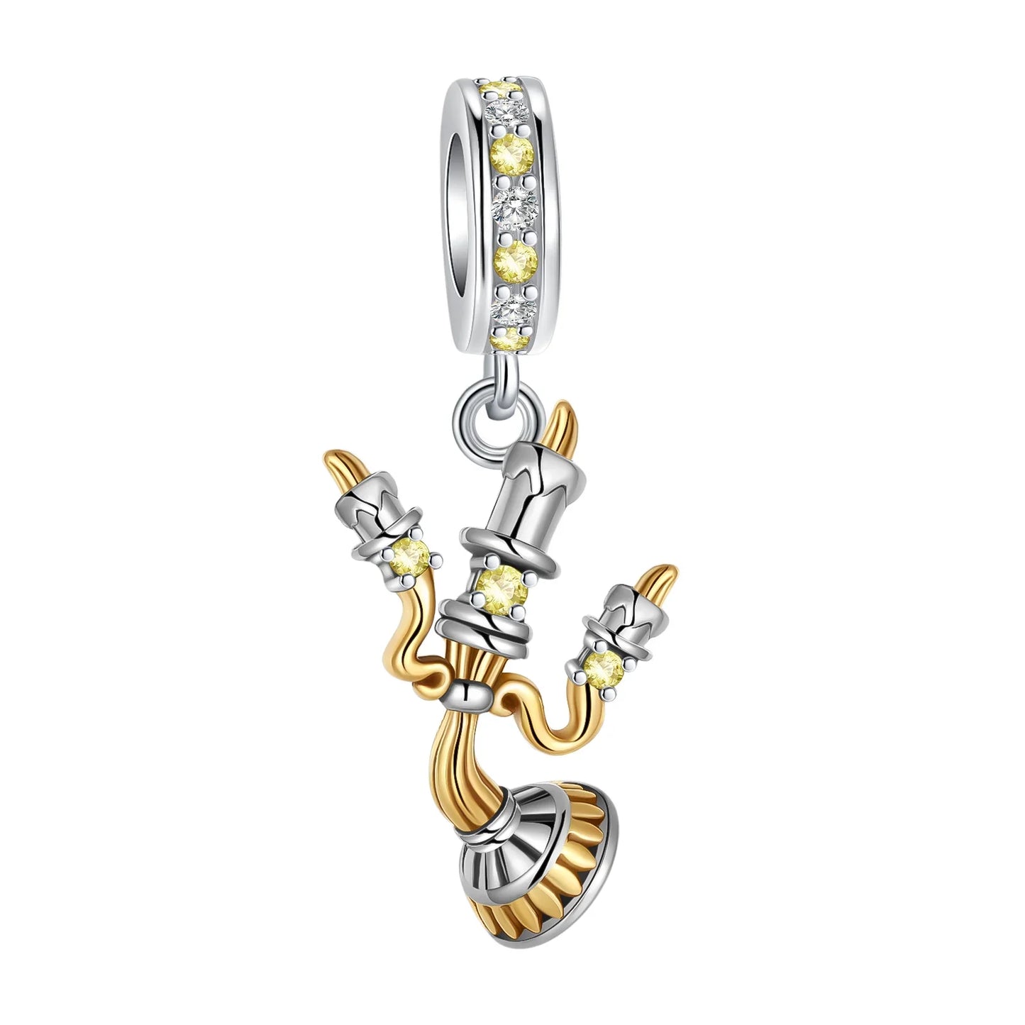 Original 925 Sterling Silver Magic Cube Charm Bead Pendant with Zircon for Bracelet and Necklace Jewelry