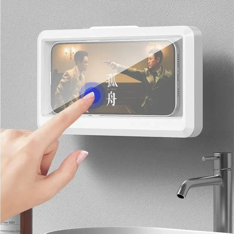 Bathroom Waterproof Phone Holder Wall Mount Self Adhesive
