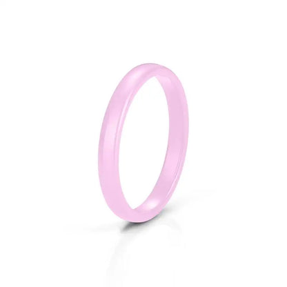 Jiayiqi Smooth Cut Ceramic Rings for Couples in Trendy Colors