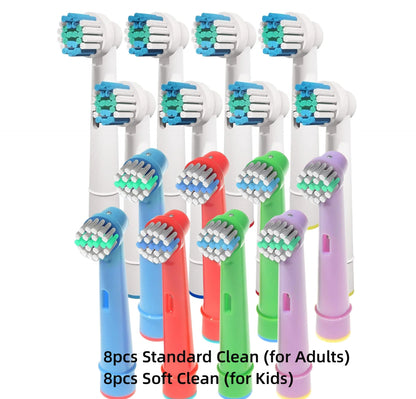 16/20PCS Brush Head Nozzles for Oral B Electric Toothbrush 16 Assorted O