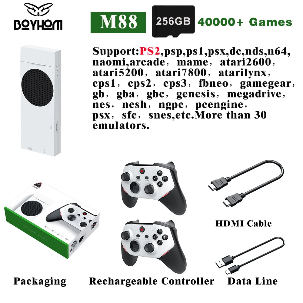 BOYHOM M88 Retro Handheld Console 2x Cortex A75 6x Cortex A55 Mali G52 20000 Plus Games Plug And Play PS2 PS1 Saturn Dreamcast N64