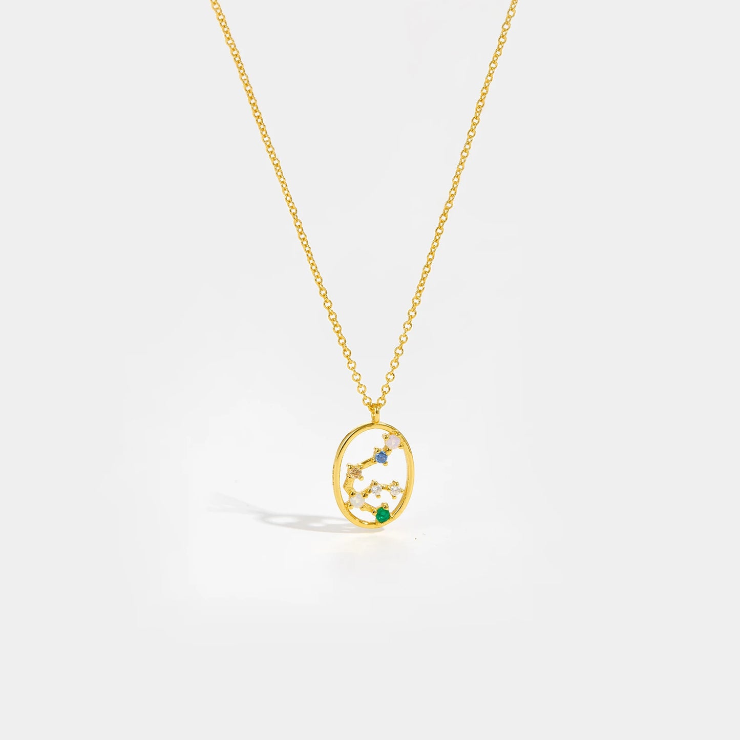 Vewant Women's 925 Sterling Silver Gold Constellation Pendant Necklace with Snake Chain