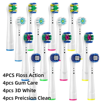 16/20PCS Brush Head Nozzles for Oral B Electric Toothbrush 16 Assorted G