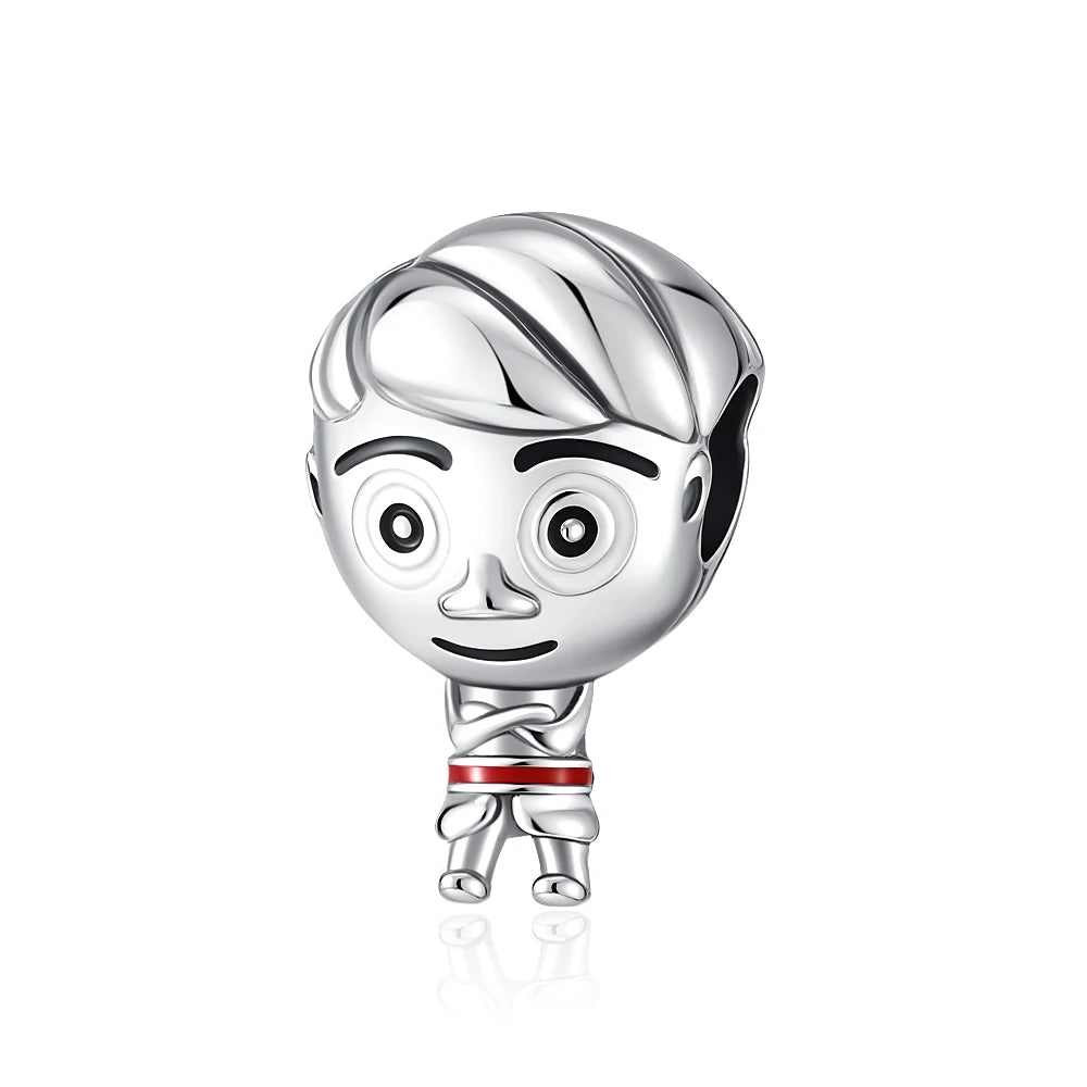 925 Silver Couple Charm Beads for DIY Bracelets Elegant Jewelry B6143