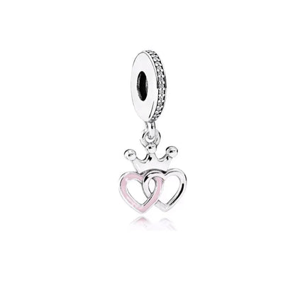 Hot Pink Murano Glass Charm Bead For 925 Bracelet Pendant