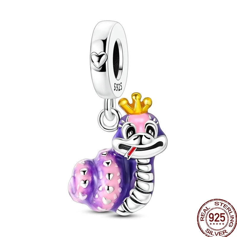 925 Sterling Silver Heart Family Charm Bead With Zircon
