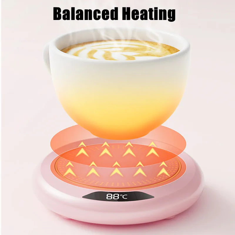 1PC Thermostatic Heating Coaster USB Home Heating Coaster 3-Speed Adjustment 55 Degrees Temperature