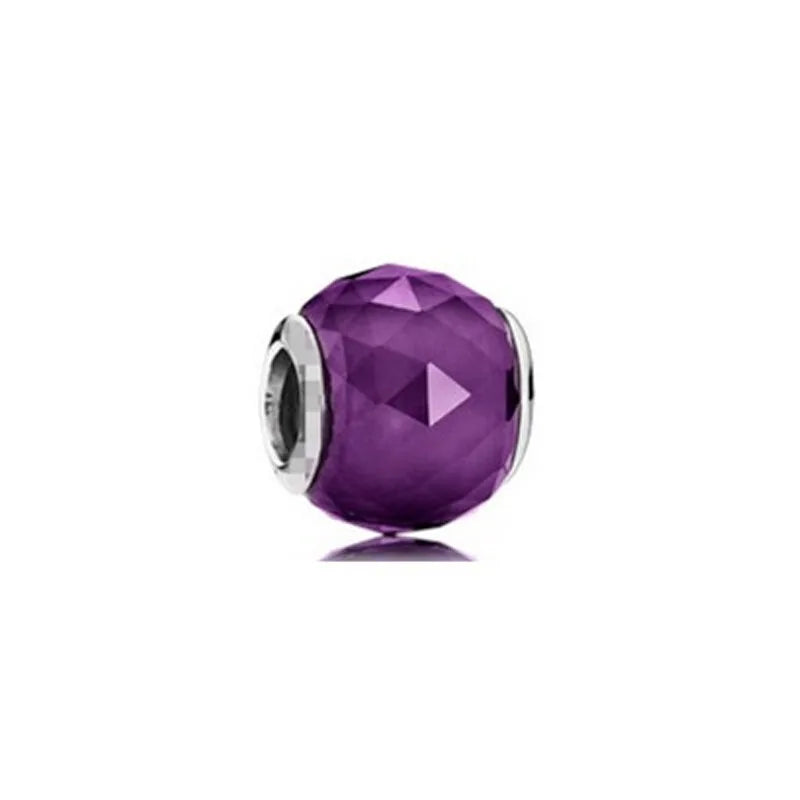 2025 Trendy 925 Silver Colorful Glass Beads for European Bracelets DIY Exquisite Jewelry