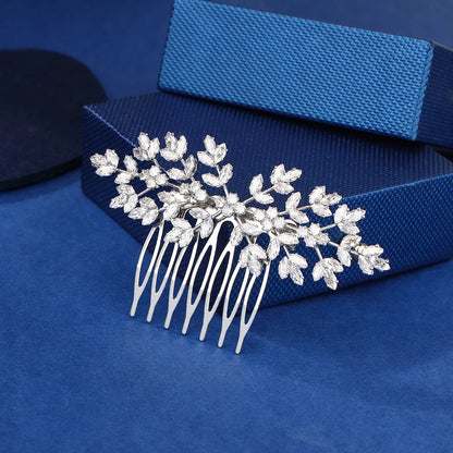 Elegant Zircon Bridal Hair Comb for Women and Girls