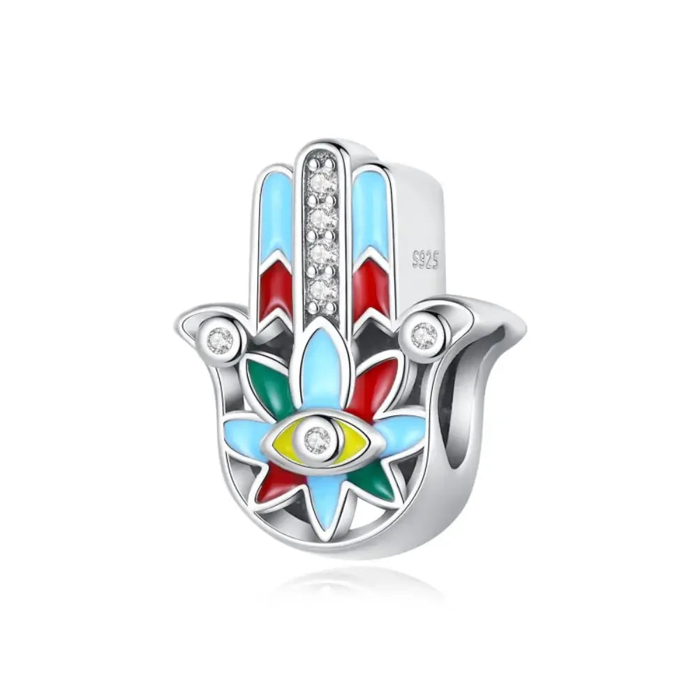 925 Sterling Silver Blue Evil Eye Jewelry Set With Zircon Charms Pendant Ring Earrings For Bracelet Necklace Gift