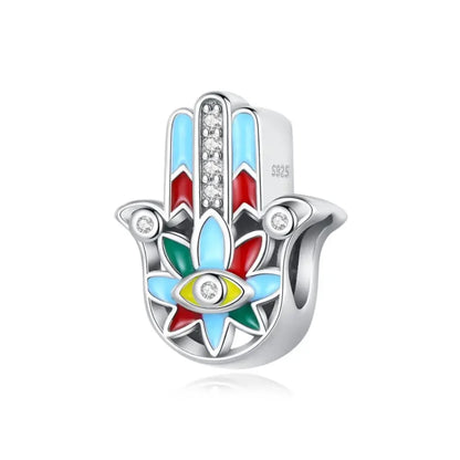 925 Sterling Silver Blue Evil Eye Jewelry Set With Zircon Charms Pendant Ring Earrings For Bracelet Necklace Gift