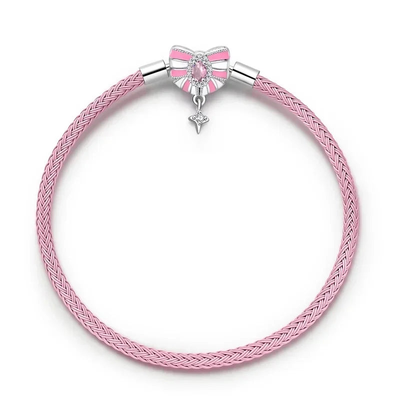 925 Sterling Silver Heart Lock Snake Bone Chain Bangle Women’s Classic Zircon Bracelet Fine Jewelry Party Gift