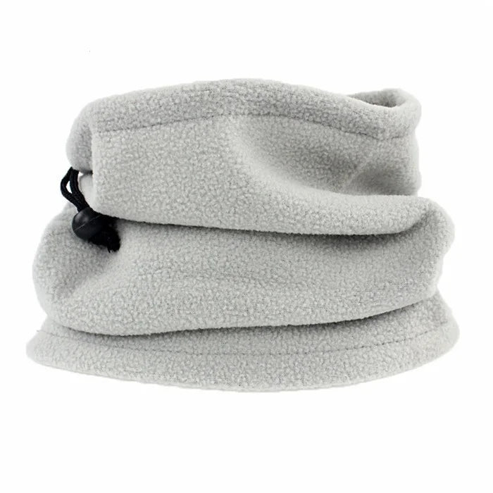 Unisex Solid Cashmere Warm Winter Ring Scarf Snood Muffler light gray
