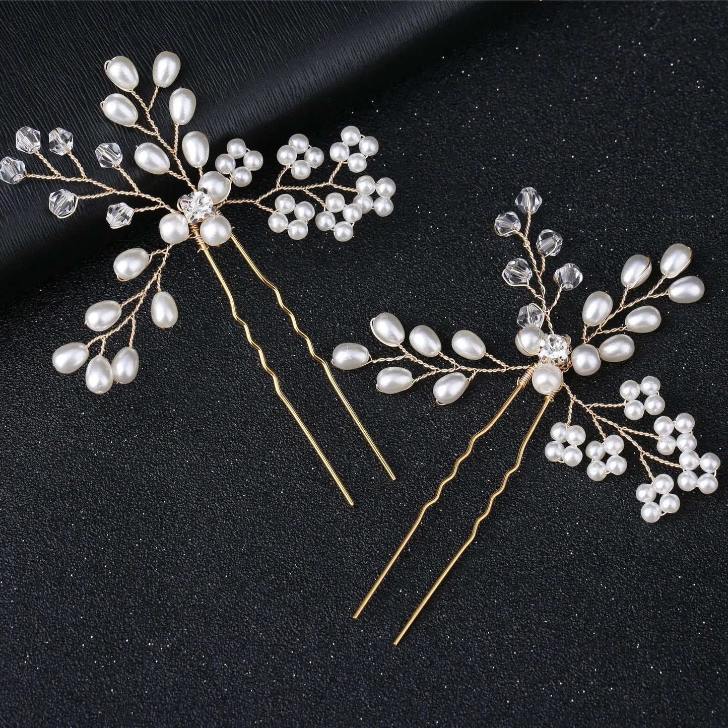 Elegant Bridal Pearl Hairpins Headpieces for Women - Timeless Wedding Hair Accessories