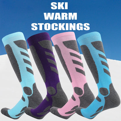 Womens Thermal Ski Socks Long Sporty For Cycling Running