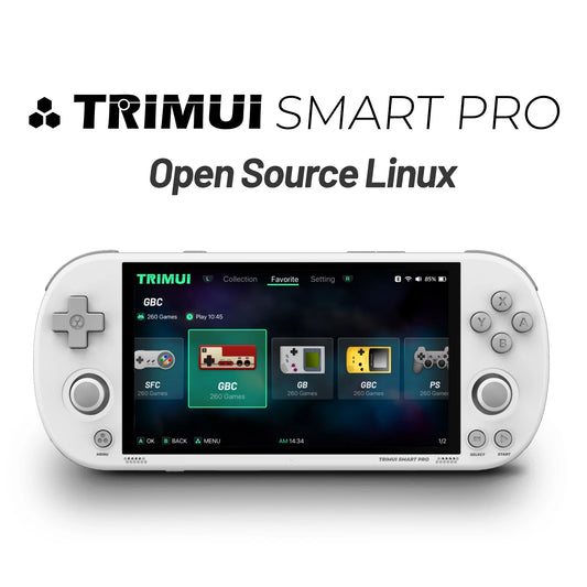 Trimui Smart Pro Handheld Game Console 4.95 Inch IPS Screen Linux System Joystick RGB Lighting Retro Game Player Gift