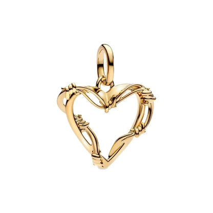 925 Sterling Silver Colorful Heart Clover Rose Star Butterfly Bird Zircon Bead Charms for DIY Bracelet and Necklace Gifts for Women