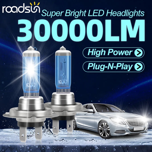 Universal 6000K Xenon White LED Halogen Headlight Bulbs 1:1 Design for All Car Models