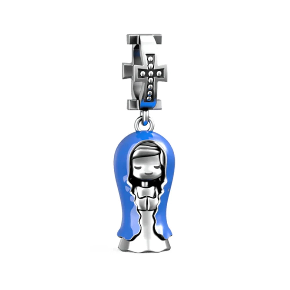 925 Sterling Silver Nurse Cross DIY Charms Beads Zircon