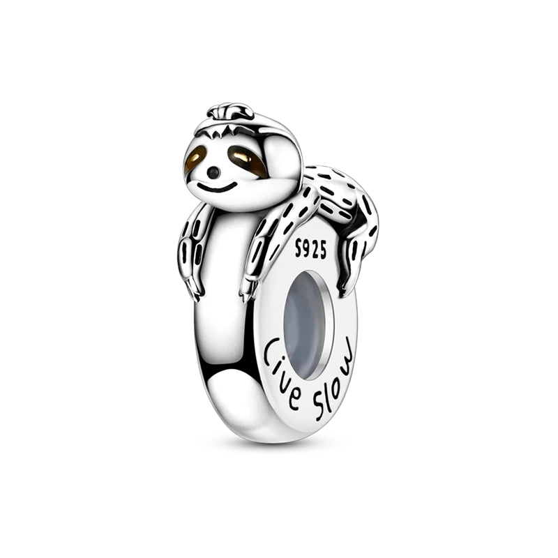 925 Sterling Silver Pumpkin Charm With Zircon Inlay