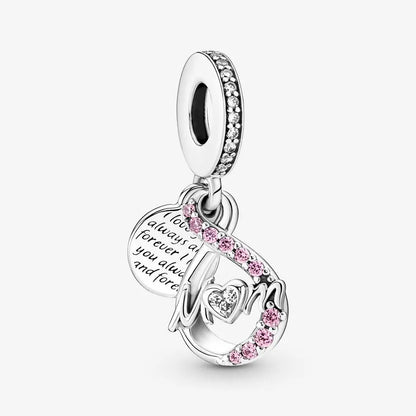 Romantic Heart Bead Pendant Set for Charm Bracelets and Necklaces Thanksgiving Jewelry Gift for Women BD30