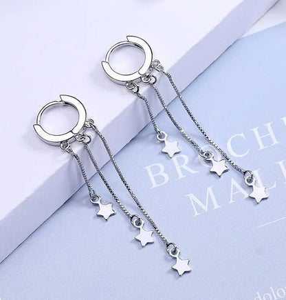 Elegant 925 Sterling Silver Zircon Stud Earrings for Women's Wedding and Engagement