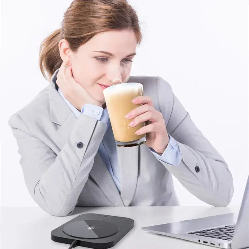 USB Cup Warmer Coffee Milk Tea Water Mug Heater Temperature Adjustable Heating Coaster For Home Office Winter