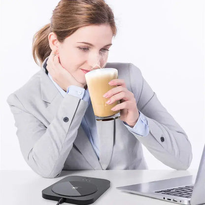 USB Cup Warmer Coffee Milk Tea Water Mug Heater Temperature Adjustable Heating Coaster For Home Office Winter