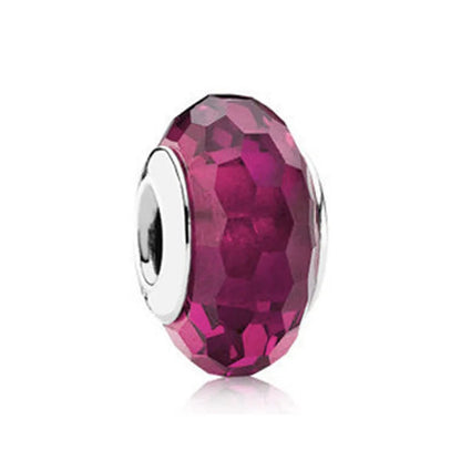 2025 Trendy 925 Silver Colorful Glass Beads for European Bracelets DIY Exquisite Jewelry