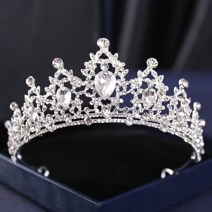 Silver Crysta Baroque Vintage Tiara - Top-Rated Wedding Hair Accessory for Brides & Pageants
