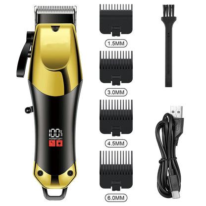 USB Rechargeable Hair Clippers Set for Men with Stainless Steel Blades and Electric Trimmers Ideal for Home Use