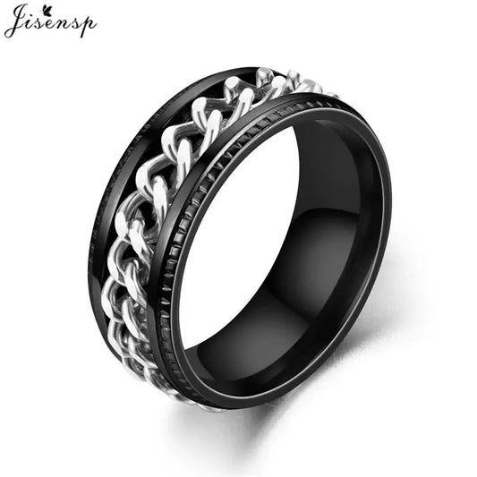 Stainless Steel Spinner Chain Anxiety Rings for Men and Women 532