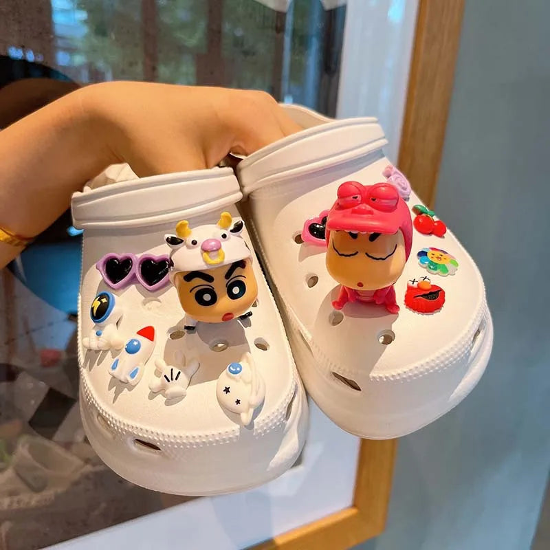 Miniso 3D Resin Cartoon Anime Shoe Charms for Clog Sandals Girls Boys Gift Party