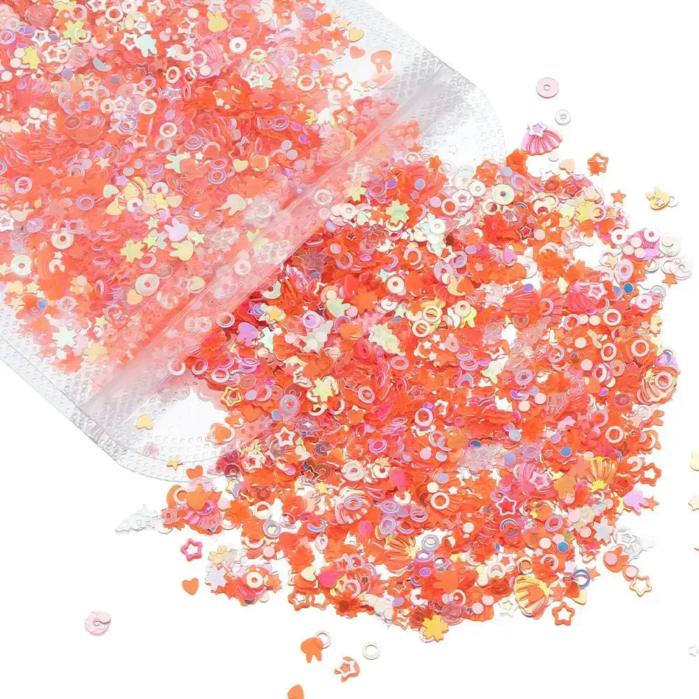 20 Gram 3 to 6 Millimeter Mixed Glitter Sequins Epoxy Resin Filler Material