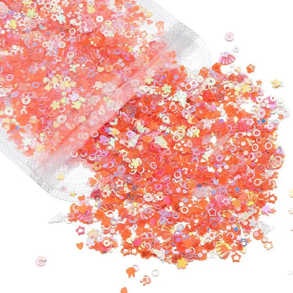 20 Gram 3 to 6 Millimeter Mixed Glitter Sequins Epoxy Resin Filler Material