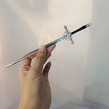 Vintage Rose Flower Crystal Hairpin Stick for Women Fashion Alloy Headwear