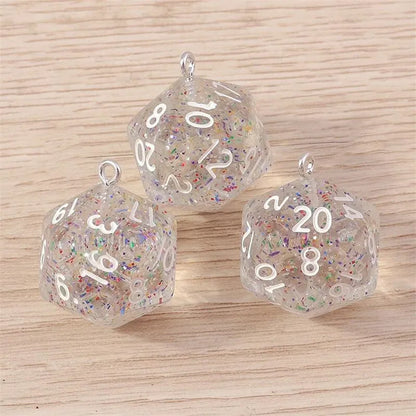 Vibrant 3D Dice Charms Set for DIY Jewelry Making and Creative Accessories
