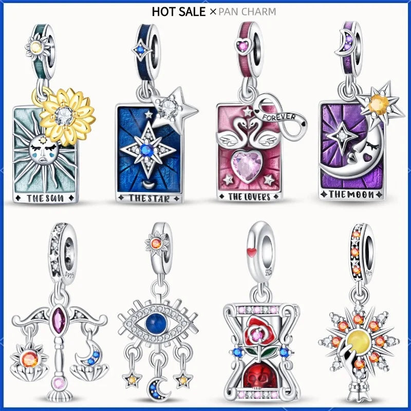 Mystical Zircon Tarot Star Pendant Bead for DIY Women's Jewelry