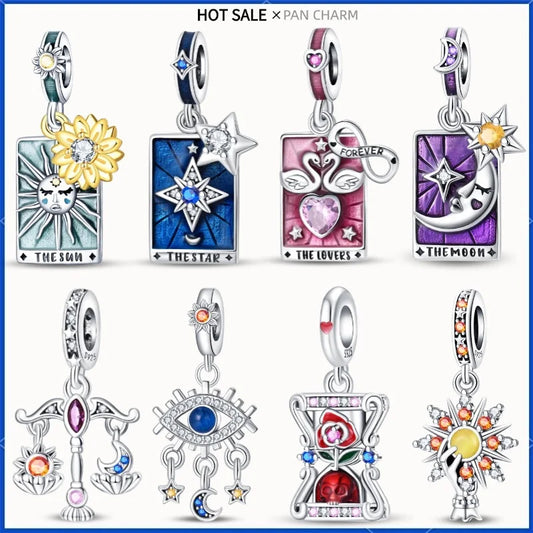 Mystical Zircon Tarot Star Pendant Bead for DIY Women's Jewelry