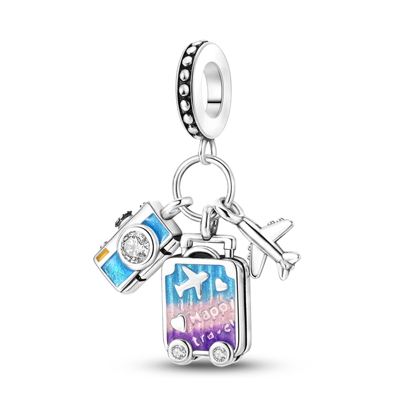 925 Sterling Silver Charm Bead Bracelet for Smartwatch and DIY Jewelry KTC782